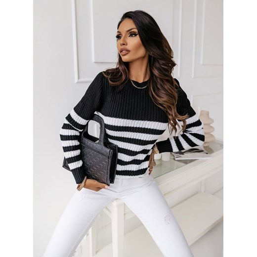 Sweter damski Pakuten z okrągłym dekoltem casual 