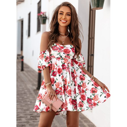 Kwiatowa sukienka hiszpanka Gelioo -J5 - j5 ze sklepu pakuten.pl w kategorii Sukienki - zdjęcie 162156880