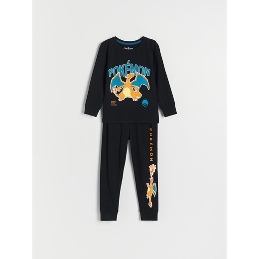 Reserved - Dwuczęściowa piżama Pokémon - czarny ze sklepu Reserved w kategorii Piżamy dziecięce - zdjęcie 162160703