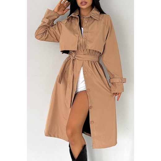 Trencz PANSIMA CAMEL 44 okazja Ivet Shop