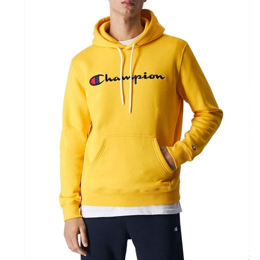 Bluza Champion Embroidered Script Logo Hoodie 219203-YS074 - żółta ze sklepu streetstyle24.pl w kategorii Bluzy męskie - zdjęcie 162161153