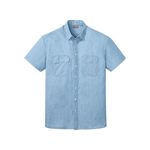 Koszula dżinsowa z krótkim rękawem z bawełny organicznej, Loose Fit 49/50 (4XL) bonprix