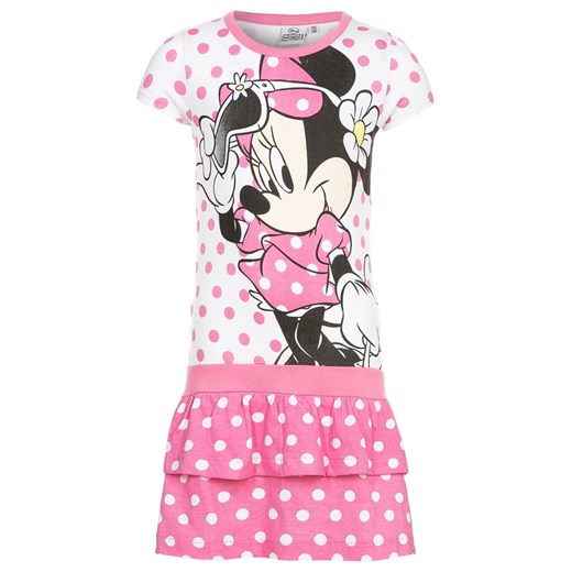 Disney MINNIE MOUSE Sukienka z dżerseju rose/white zalando rozowy abstrakcyjne wzory
