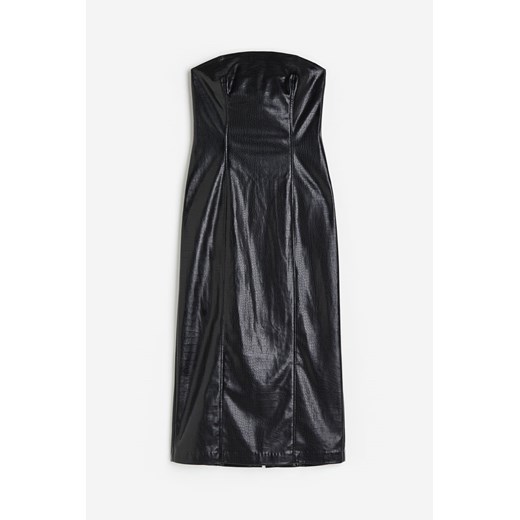 H & M - Powlekana sukienka bandeau - Czarny H & M 50 H&M
