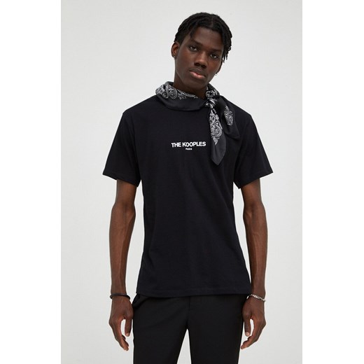 The Kooples t-shirt męski kolor czarny z nadrukiem HTSC21006K ze sklepu ANSWEAR.com w kategorii T-shirty męskie - zdjęcie 162198320