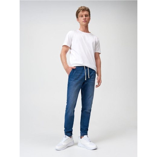 Sinsay - Jeansy jogger - niebieski Sinsay 34 Sinsay