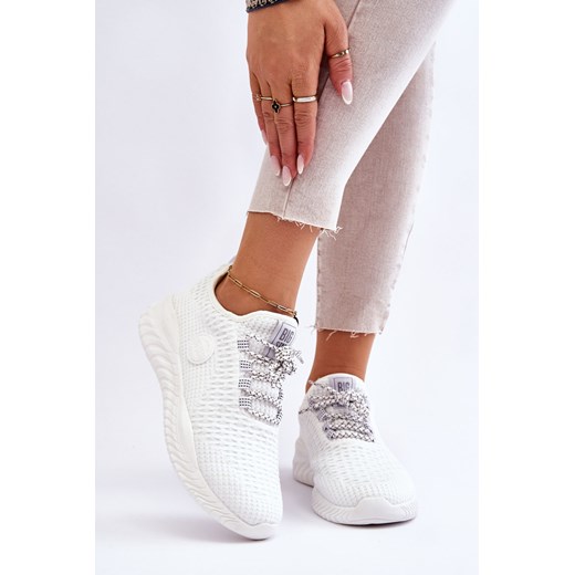 Damskie Sportowe Buty Memory Foam Big Star HH274296 Białe 39 okazyjna cena BUTOSKLEP.PL