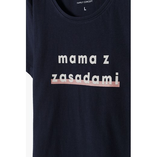 Bawełniany t-shirt damski z nadrukiem Family Concept By 5.10.15. S promocja 5.10.15