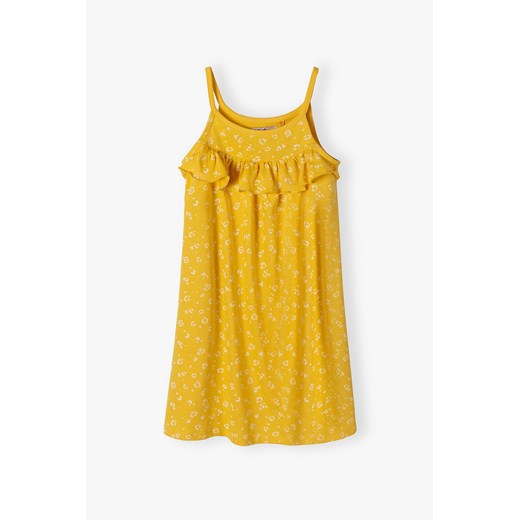 Sukienka dziewczęca 5.10.15. bawełniana żółta 