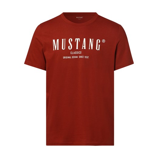 Mustang t-shirt męski czerwony z krótkim rękawem 