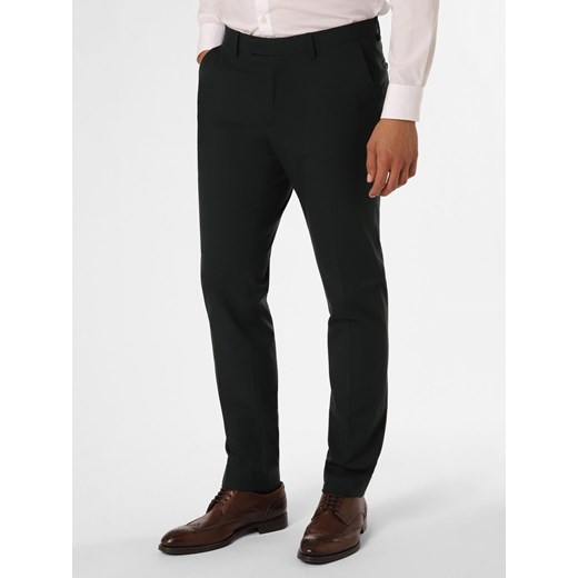 Finshley & Harding Męskie spodnie od garnituru modułowego Mężczyźni Slim Fit jodłowy jednolity ze sklepu vangraaf w kategorii Spodnie męskie - zdjęcie 162272491