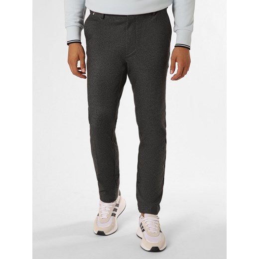 BOSS Spodnie Mężczyźni antracytowy wypukły wzór tkaniny ze sklepu vangraaf w kategorii Spodnie męskie - zdjęcie 162272542