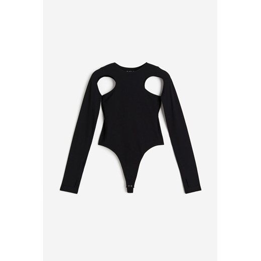 H & M - Sportowe body z wycięciem DryMove - Czarny H & M M H&M