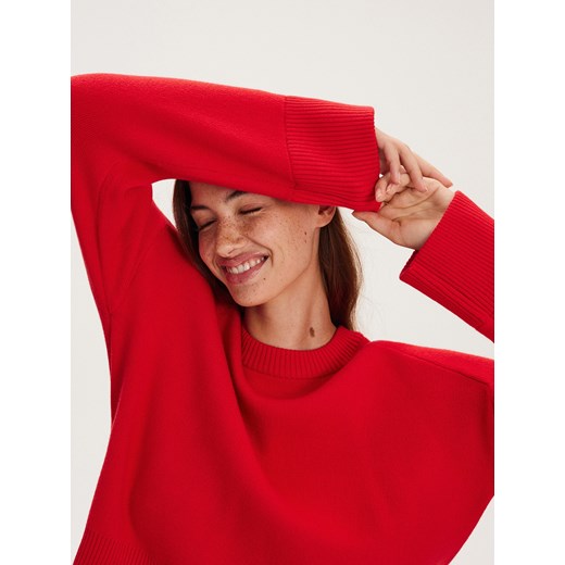 Reserved - Gładki sweter - Czerwony Reserved S Reserved