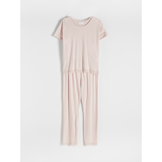Reserved - Dwuczęściowa piżama - Różowy Reserved S Reserved