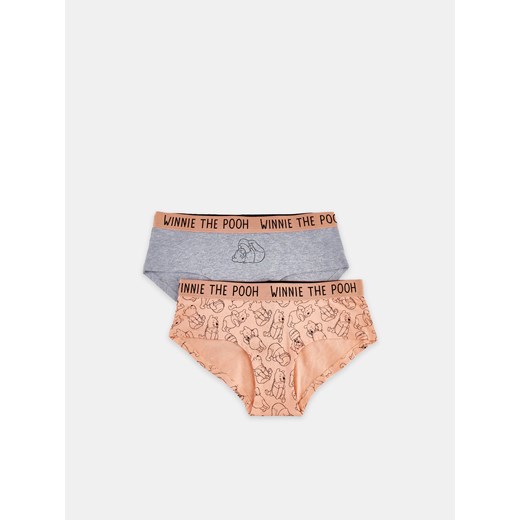 Sinsay - Majtki hipster Kubuś Puchatek 2 pack - wielobarwny Sinsay XL Sinsay