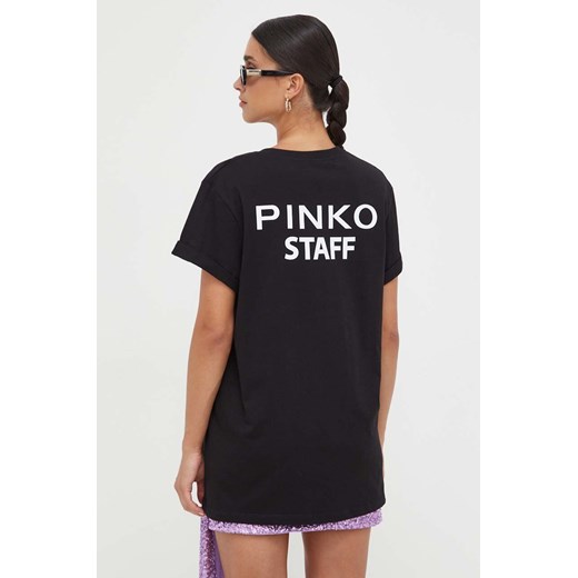 Pinko t-shirt bawełniany kolor czarny Pinko XL ANSWEAR.com