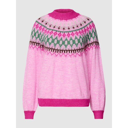 Sweter z norweskim wzorem i okrągłym dekoltem model ‘Maritne’ M wyprzedaż Peek&Cloppenburg 