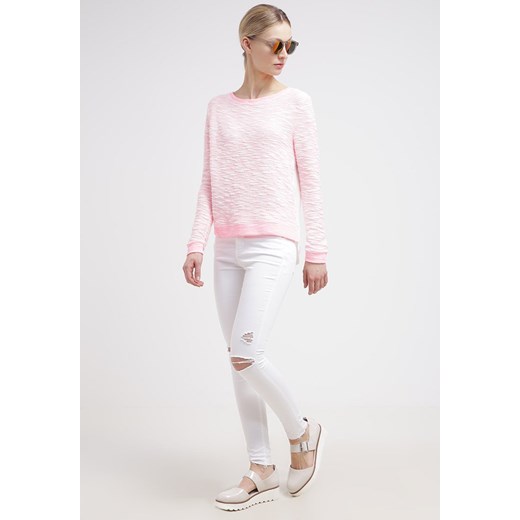Even&Odd Sweter pink / white zalando rozowy mat