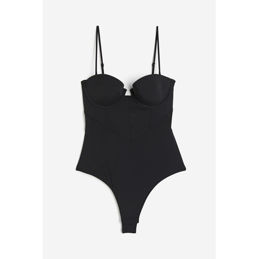 H & M - Body z mikrofibry - Czarny H & M 44 H&M