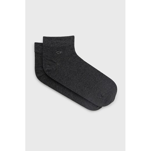 Calvin Klein Skarpetki (2-pack) męskie kolor szary 701218706 ze sklepu ANSWEAR.com w kategorii Skarpetki męskie - zdjęcie 162344952