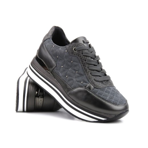 Sneakersy damskie na platformie - INBLU IN001316, szare ze sklepu ulubioneobuwie w kategorii Buty sportowe damskie - zdjęcie 162356841