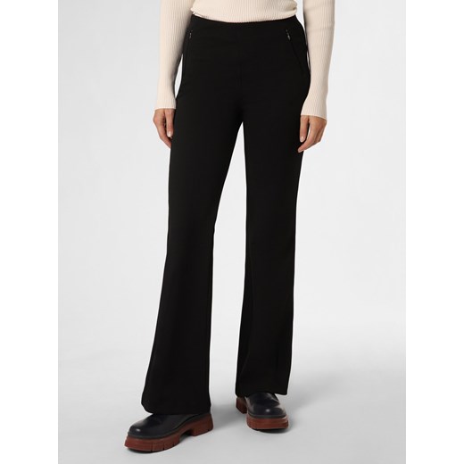MAC Spodnie Kobiety Sztuczne włókno czarny jednolity ze sklepu vangraaf w kategorii Spodnie damskie - zdjęcie 162356952
