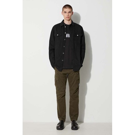 C.P. Company spodnie STRETCH SATEEN CARGO PANTS męskie kolor zielony w fasonie 48 PRM