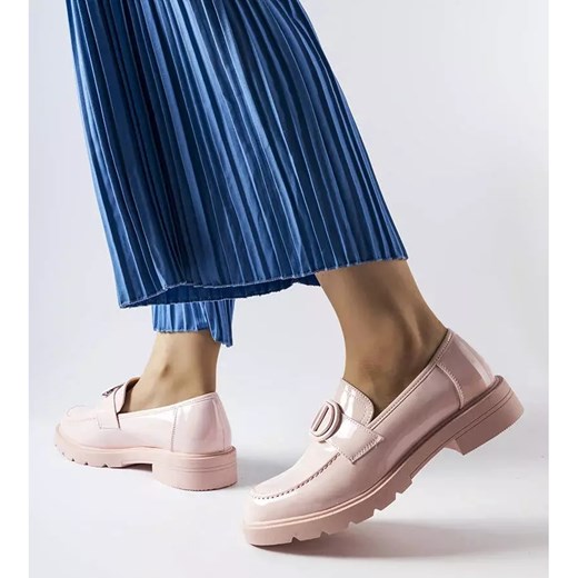 Mokasyny na wiosnę bez zapięcia płaskie casual z tworzywa sztucznego
