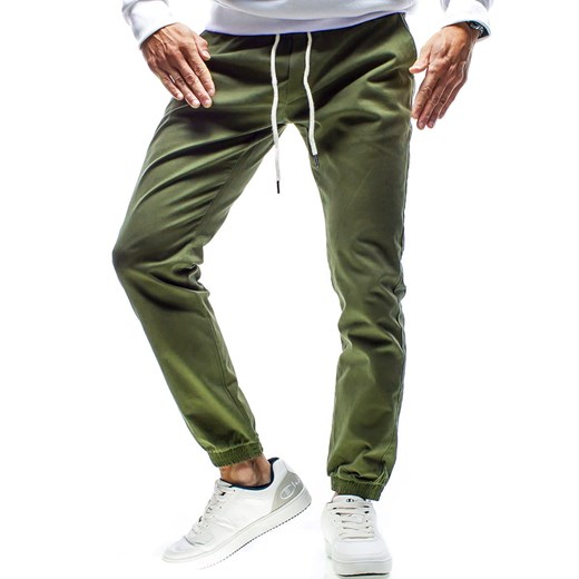 Spodnie męskie joggery na gumce khaki Recea Recea XL Recea.pl okazja