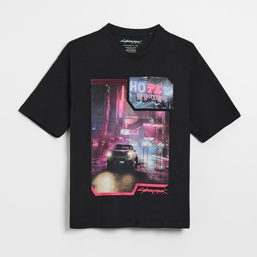 T-shirt męski House w nadruki 