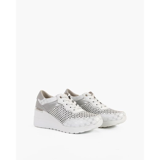 białe sneakersy skórzane ażurowe 131-78592-BIAŁY Kulig 37 KULIG