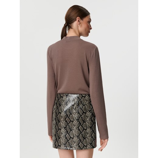 Bluzka damska Sinsay casual brązowa 