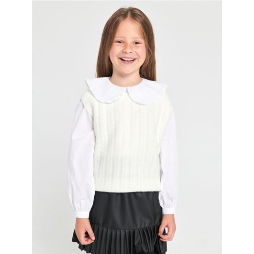 Sinsay - Sweter - kremowy ze sklepu Sinsay w kategorii Kamizelki dziewczęce - zdjęcie 162369332