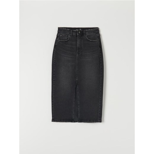 Sinsay - Spódnica midi z rozcięciem - czarny Sinsay 38 Sinsay