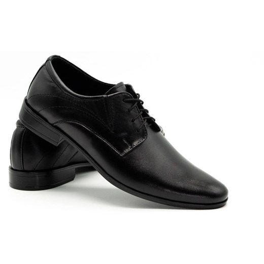 Buty męskie wizytowe skórzane 256 czarne ze sklepu butyolivier w kategorii Buty eleganckie męskie - zdjęcie 162370434