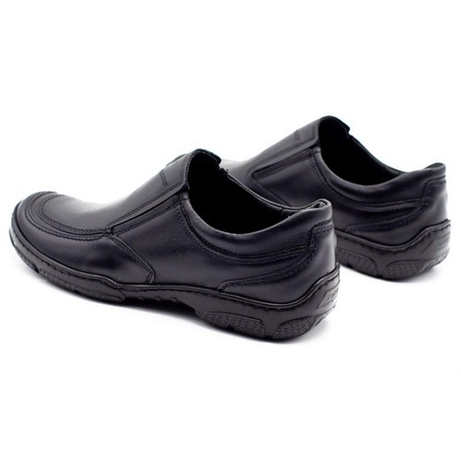 Buty wsuwane męskie skórzane 213 czarne ze sklepu butyolivier w kategorii Mokasyny męskie - zdjęcie 162370593