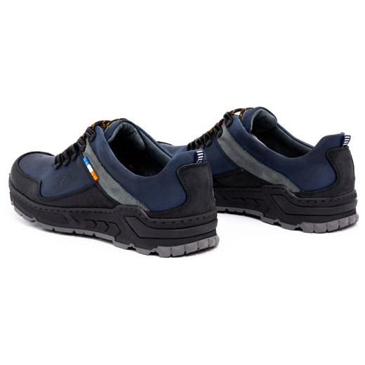 Męskie buty trekkingowe skórzane 292GT granatowe ze sklepu butyolivier w kategorii Buty trekkingowe męskie - zdjęcie 162370611
