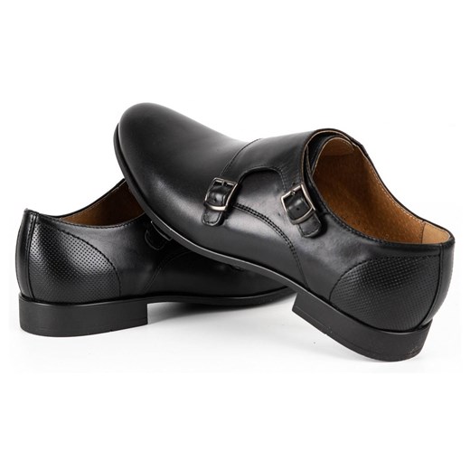 Buty męskie wizytowe monki 341/15 czarne ze sklepu butyolivier w kategorii Buty eleganckie męskie - zdjęcie 162370704