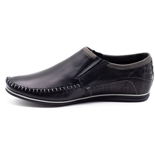 Buty męskie mokasyny skórzane 847 czarne ze sklepu butyolivier w kategorii Mokasyny męskie - zdjęcie 162370722