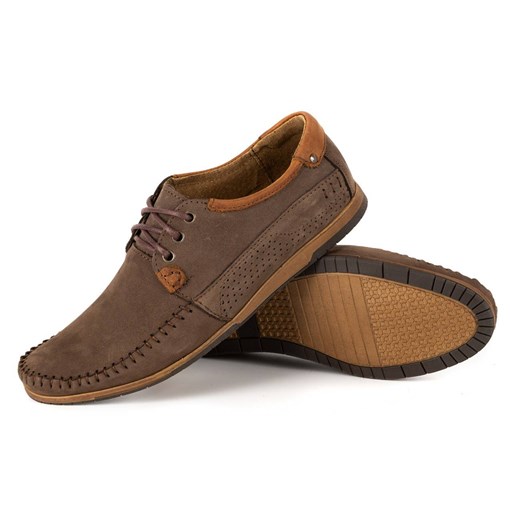 Buty Męskie skórzane mokasyny 875 brązowe ze sklepu butyolivier w kategorii Mokasyny męskie - zdjęcie 162370732