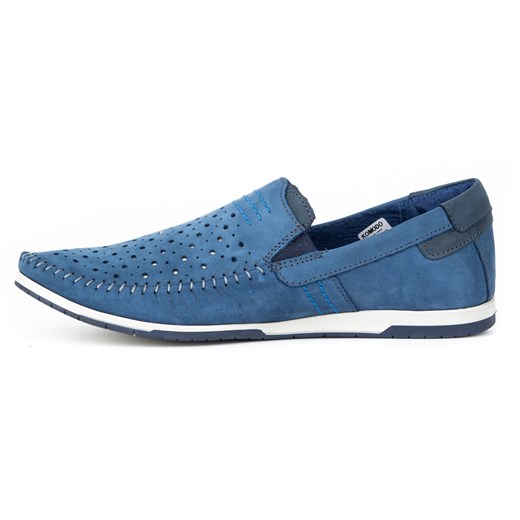 Buty męskie skóra mokasyny 876 lato niebieskie ze sklepu butyolivier w kategorii Mokasyny męskie - zdjęcie 162370770