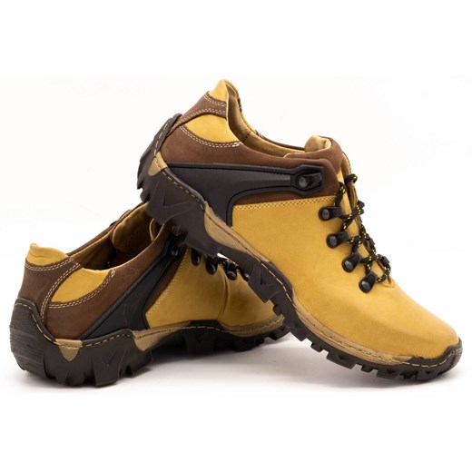 Męskie buty trekkingowe 116 żółte ze sklepu butyolivier w kategorii Buty trekkingowe męskie - zdjęcie 162370871