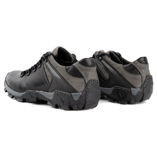 Męskie buty trekkingowe 116 czarne ze sklepu butyolivier w kategorii Buty trekkingowe męskie - zdjęcie 162370944