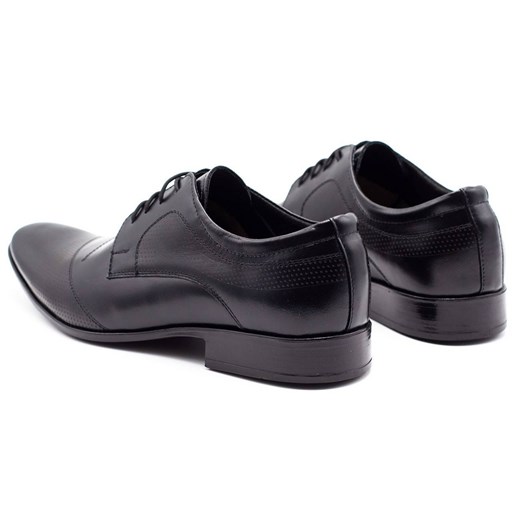 Buty męskie skórzane wizytowe L5 czarne ze sklepu butyolivier w kategorii Buty eleganckie męskie - zdjęcie 162371024