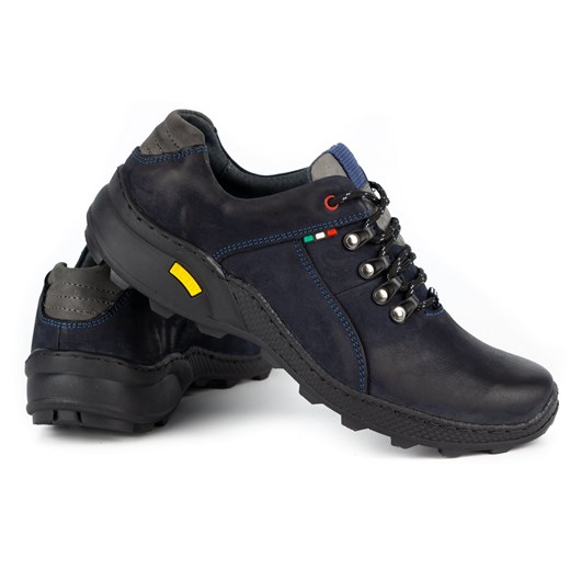 Męskie buty trekkingowe 296GT granatowe ze sklepu butyolivier w kategorii Buty trekkingowe męskie - zdjęcie 162371434
