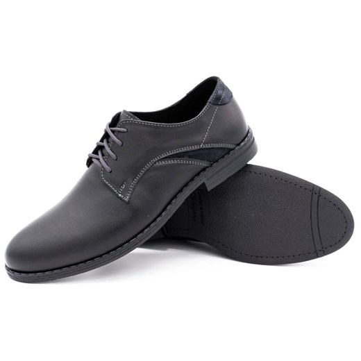 Eleganckie buty męskie 253LU czarne ze sklepu butyolivier w kategorii Buty eleganckie męskie - zdjęcie 162372043