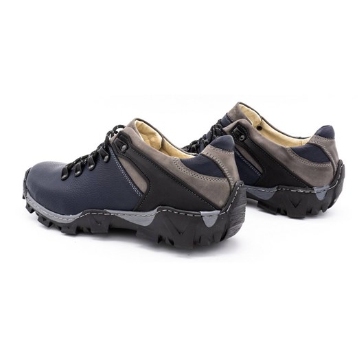 Męskie buty trekkingowe 116 granatowe ze sklepu butyolivier w kategorii Buty trekkingowe męskie - zdjęcie 162372883