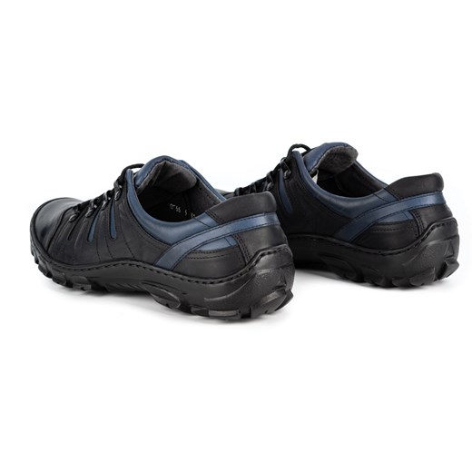 Buty męskie trekkingowe skórzane 0166W czarne Wasak 42 okazja butyolivier