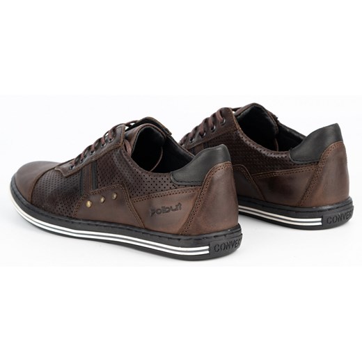 Buty męskie casual 1801P ciemny brąz Polbut 44 butyolivier